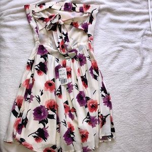Short flower print dress